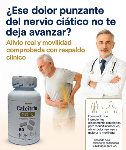 Calcitrin Gold 60 Caps - Recupera Tu Movilidad de forma natural - Alivia Tu Ciática🦴👵🏻✨